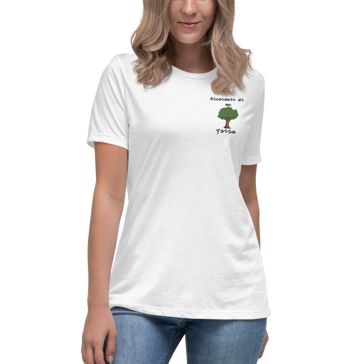 T-shirt Ricamata Donna Ricordati di Me Albero - Gufetto Brand 