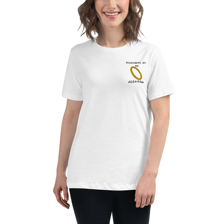 T-shirt Ricamata Donna Ricordati di Me Anello - Gufetto Brand 