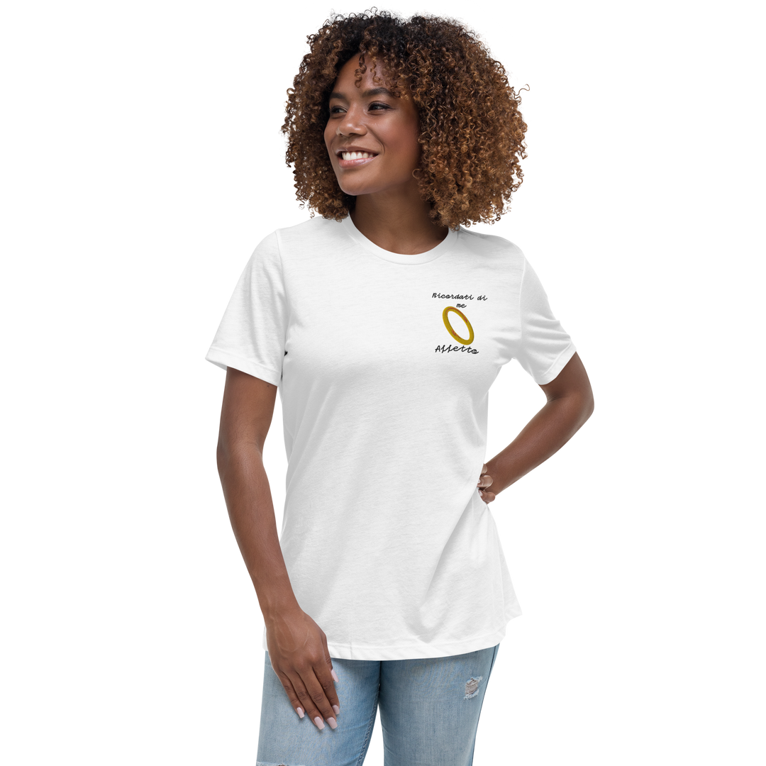 T-shirt Ricamata Donna Ricordati di Me Anello - Gufetto Brand 