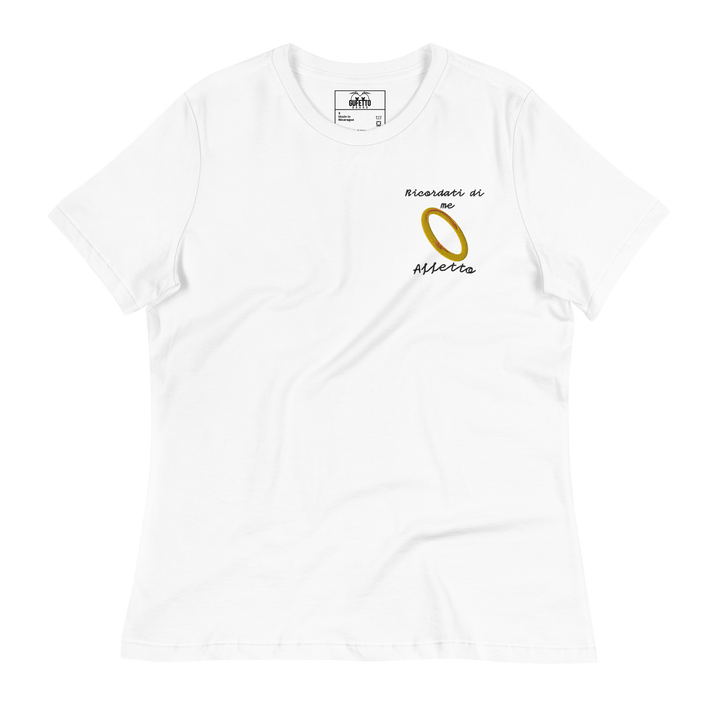T-shirt Ricamata Donna Ricordati di Me Anello - Gufetto Brand 