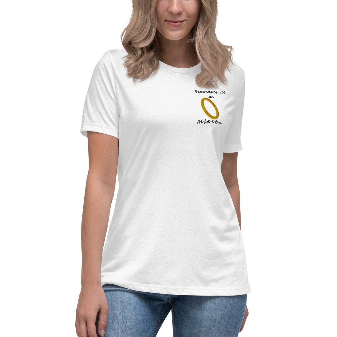 T-shirt Ricamata Donna Ricordati di Me Anello - Gufetto Brand 