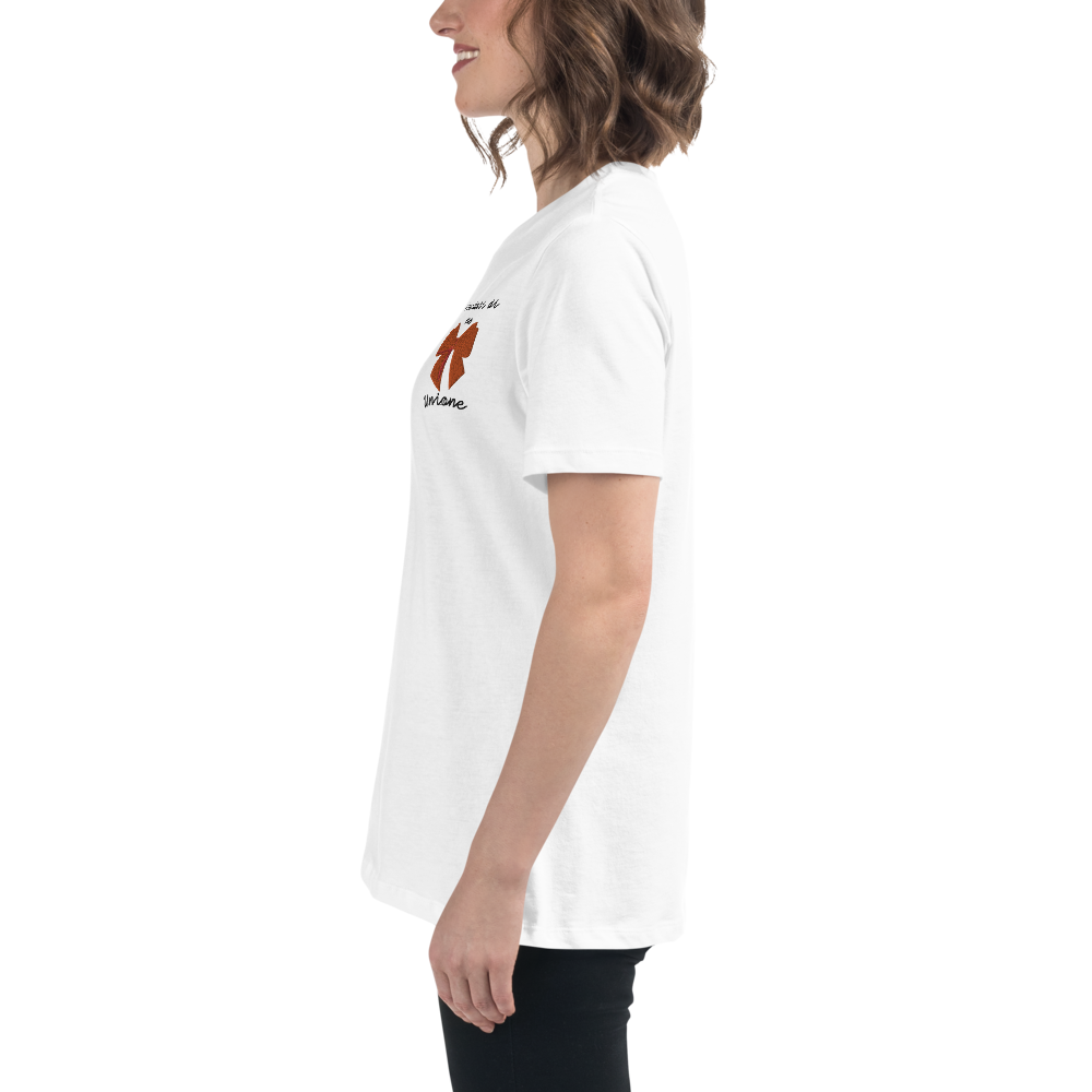 T-shirt Ricamata Donna Ricordati di Me Fiocco - Gufetto Brand 