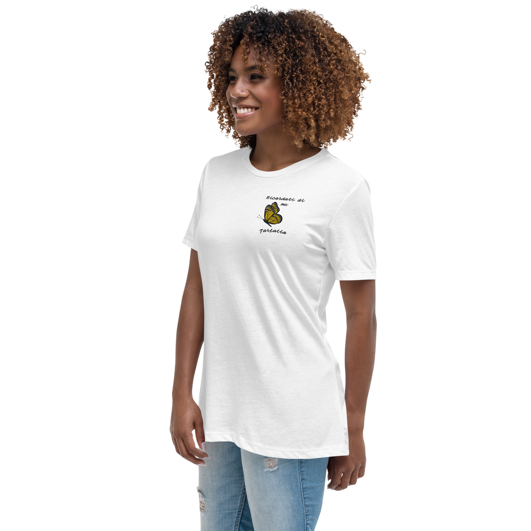 T-shirt Ricamata Donna Ricordati di Me Farfalla - Gufetto Brand 