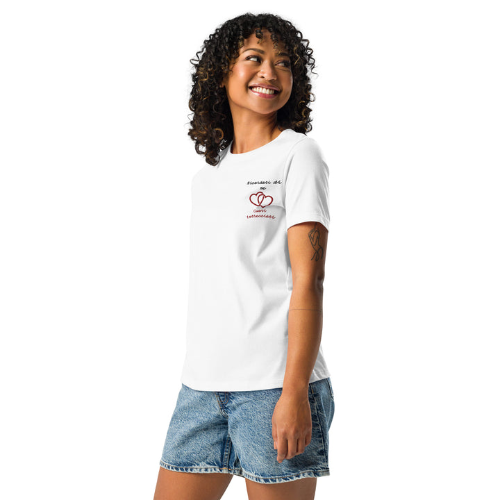 T-shirt Ricamata Donna Ricordati di me Cuori Intrecciati - Gufetto Brand 