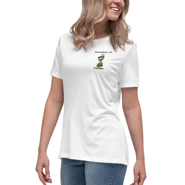 T-shirt Ricamata Donna Ricordati di Me Clessidra - Gufetto Brand 