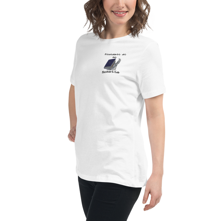 T-shirt Ricamata Donna Ricordati di Me Libro e Penna - Gufetto Brand 