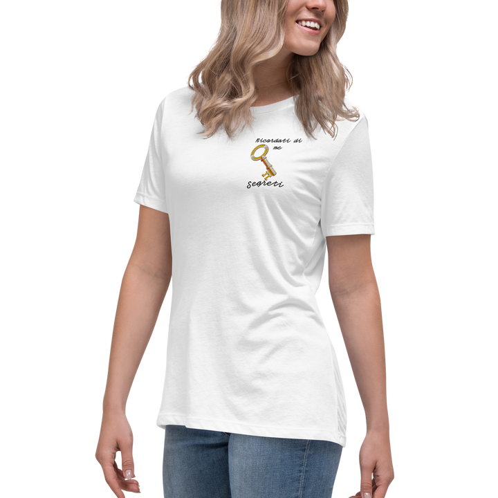 T-shirt Ricamata Donna Ricordati di Me Chiave - Gufetto Brand 