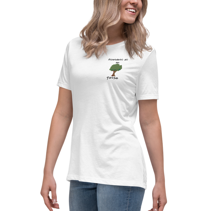 T-shirt Ricamata Donna Ricordati di Me Albero - Gufetto Brand 