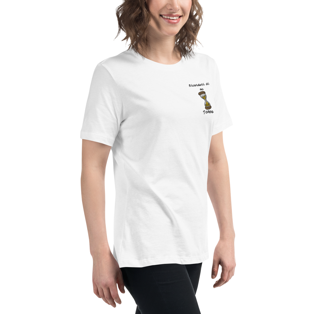 T-shirt Ricamata Donna Ricordati di Me Clessidra - Gufetto Brand 