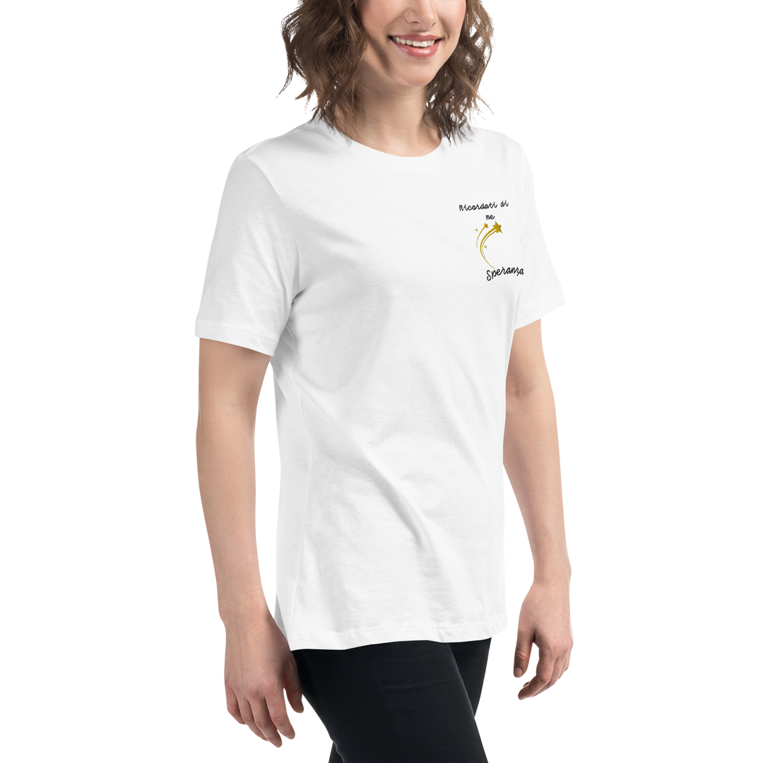 T-shirt Ricamata Donna Ricordati di Me Stella - Gufetto Brand 