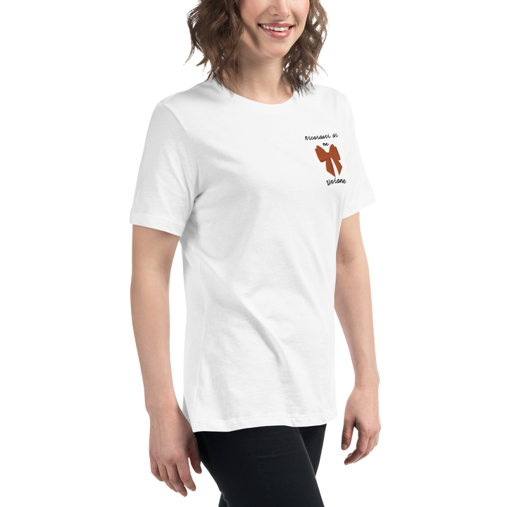 T-shirt Ricamata Donna Ricordati di Me Fiocco - Gufetto Brand 