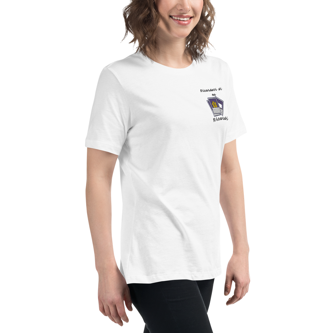 T-shirt Ricamata Donna Ricordati di Me Foto - Gufetto Brand 