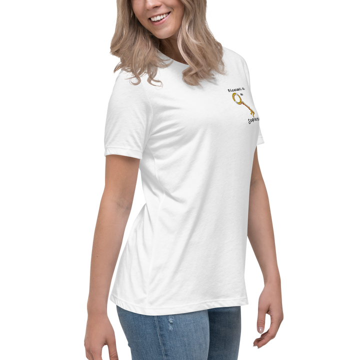 T-shirt Ricamata Donna Ricordati di Me Chiave - Gufetto Brand 