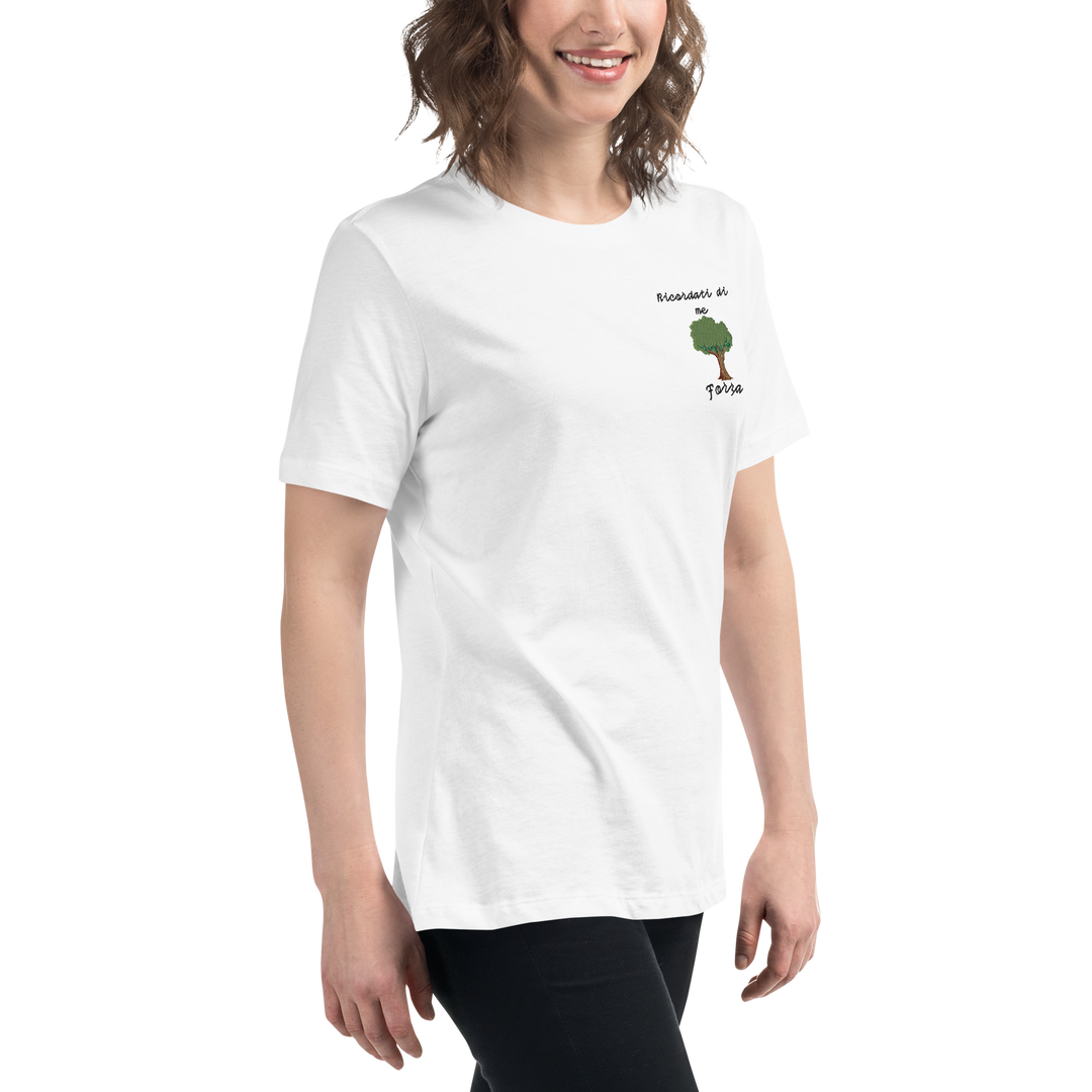 T-shirt Ricamata Donna Ricordati di Me Albero - Gufetto Brand 