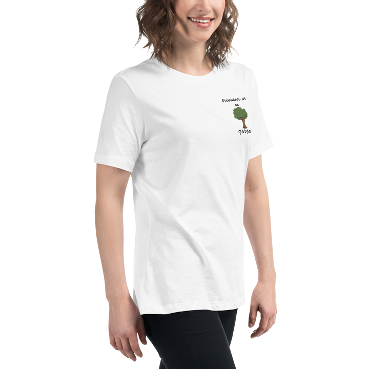 T-shirt Ricamata Donna Ricordati di Me Albero - Gufetto Brand 