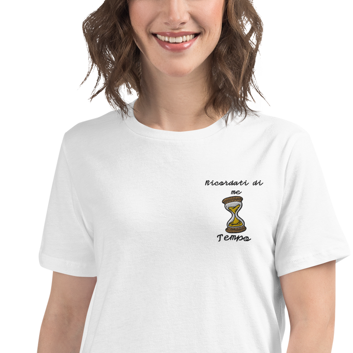 T-shirt Ricamata Donna Ricordati di Me Clessidra - Gufetto Brand 