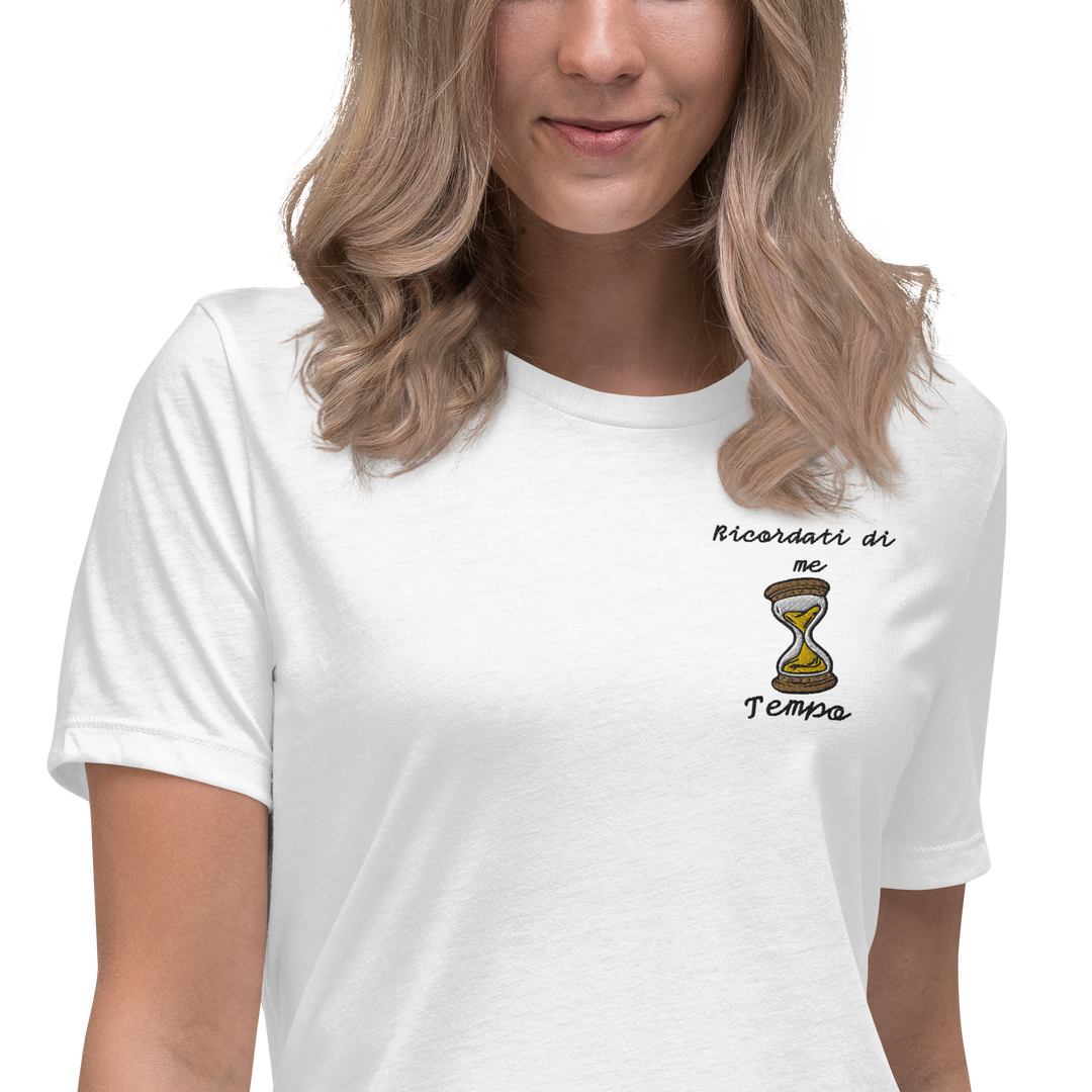 T-shirt Ricamata Donna Ricordati di Me Clessidra - Gufetto Brand 
