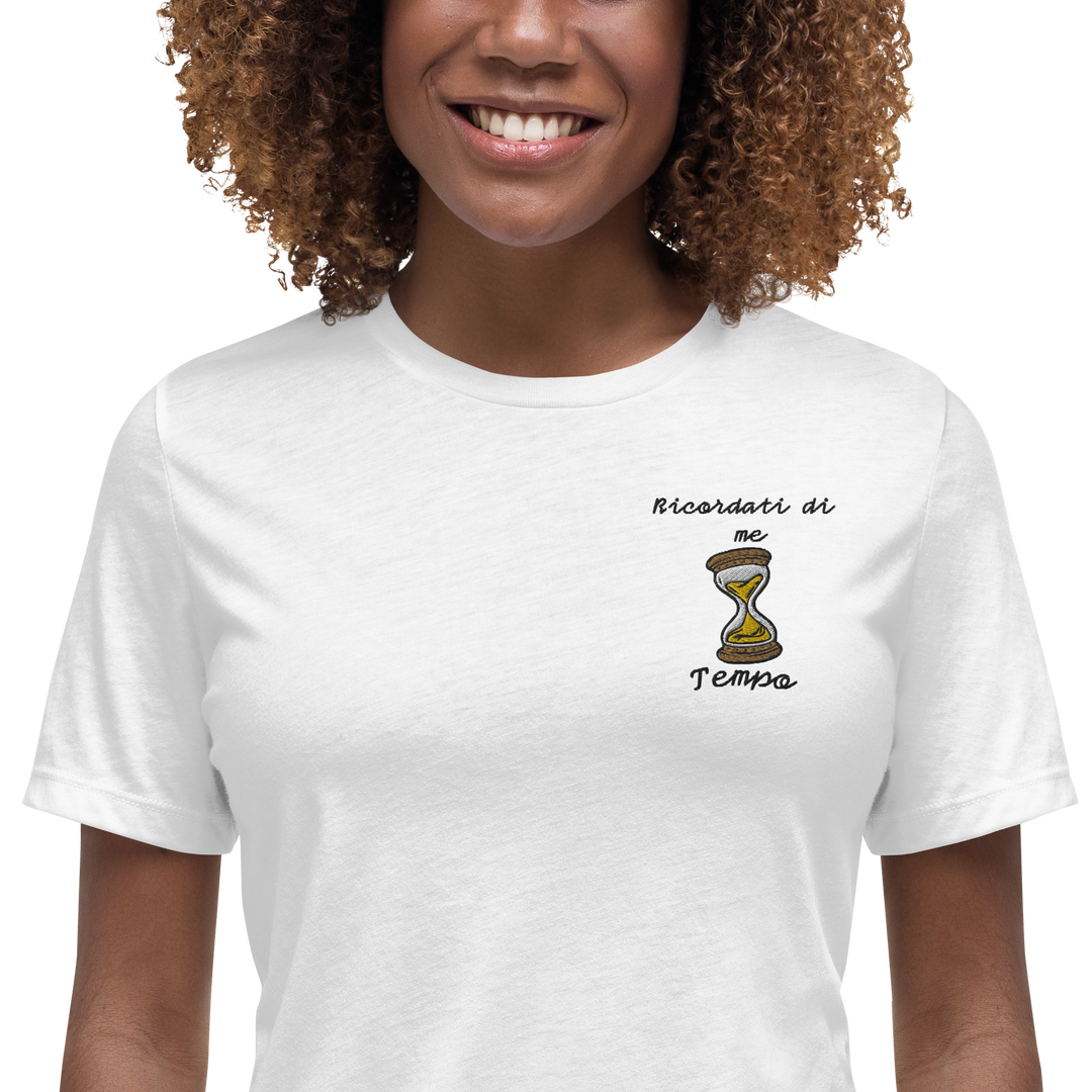 T-shirt Ricamata Donna Ricordati di Me Clessidra - Gufetto Brand 