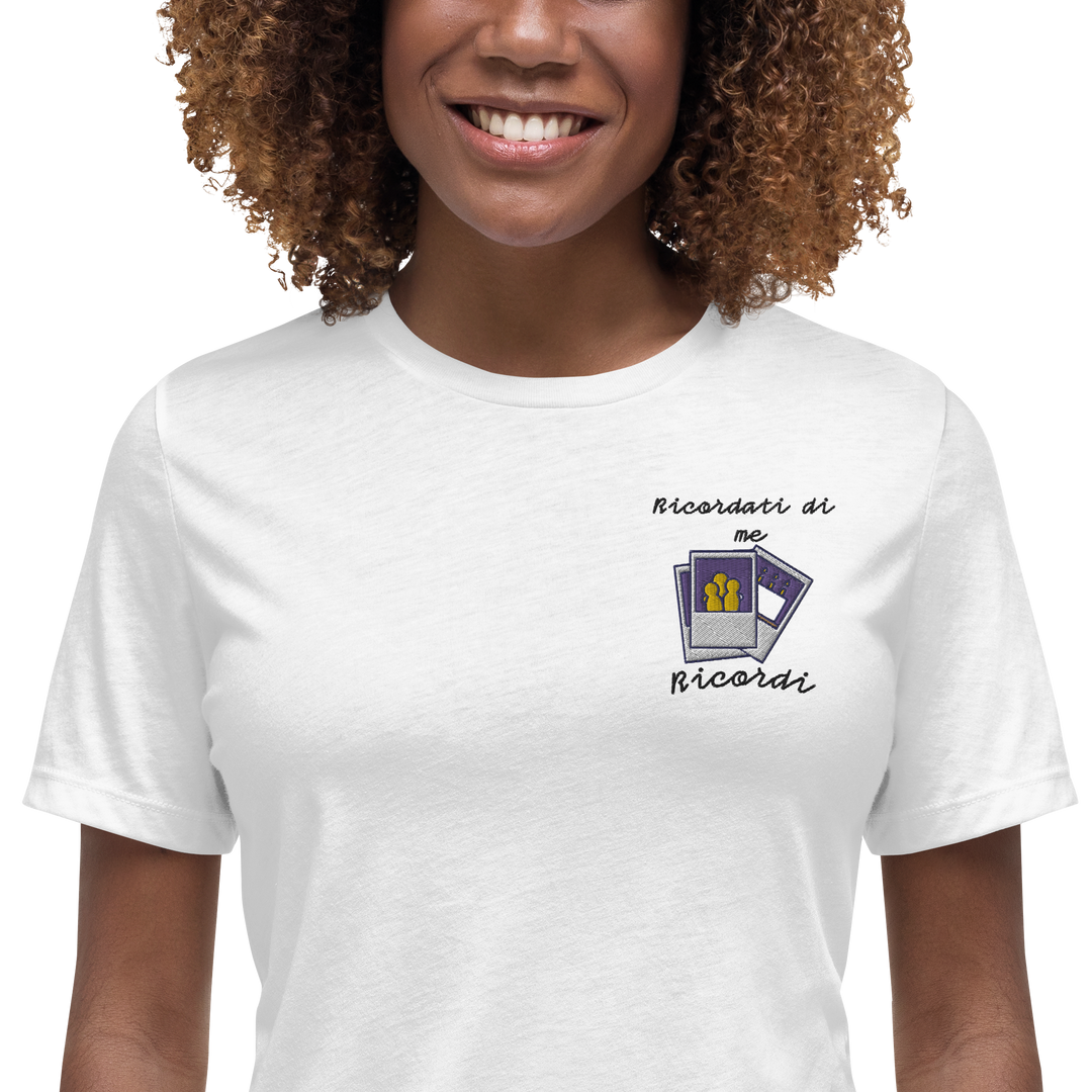 T-shirt Ricamata Donna Ricordati di Me Foto - Gufetto Brand 