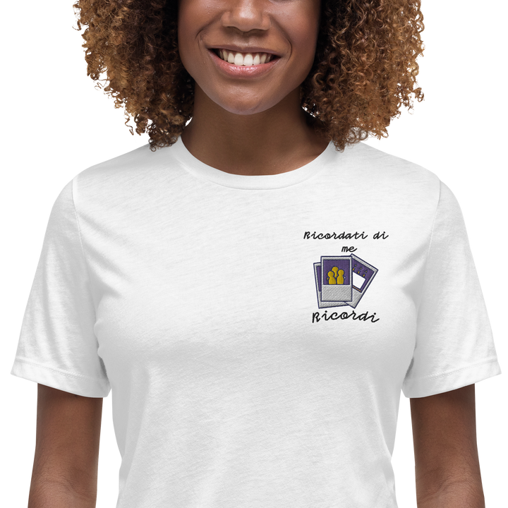 T-shirt Ricamata Donna Ricordati di Me Foto - Gufetto Brand 