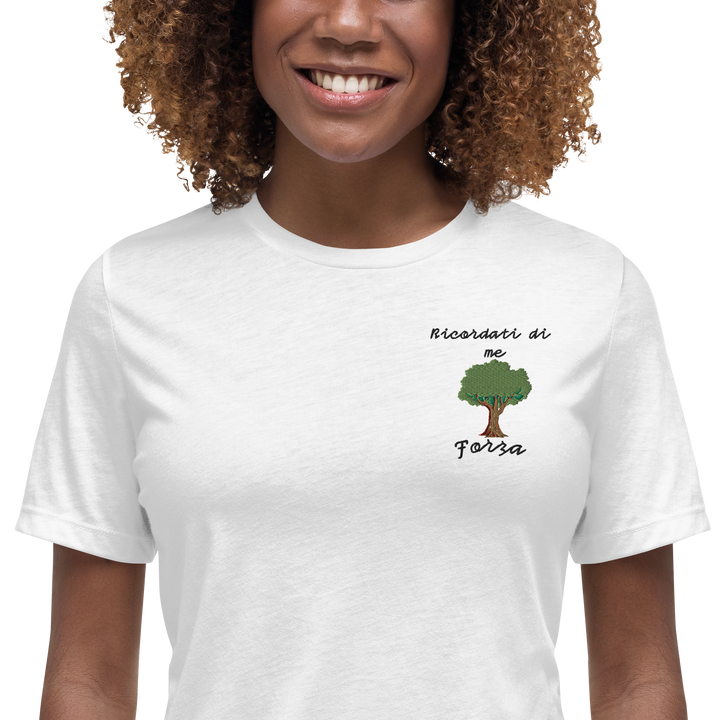 T-shirt Ricamata Donna Ricordati di Me Albero - Gufetto Brand 