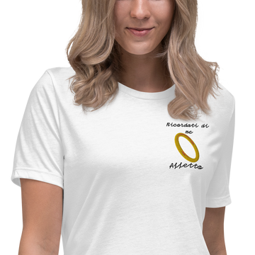 T-shirt Ricamata Donna Ricordati di Me Anello