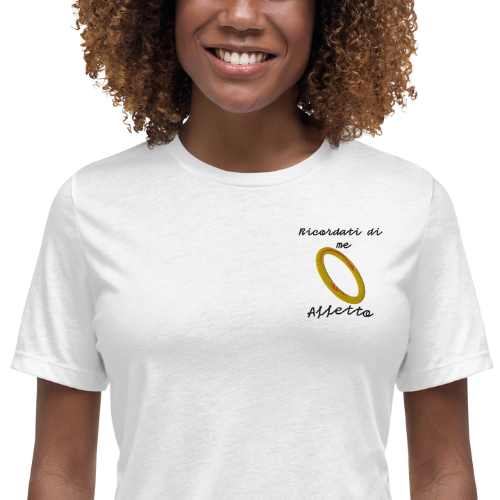 T-shirt Ricamata Donna Ricordati di Me Anello - Gufetto Brand 