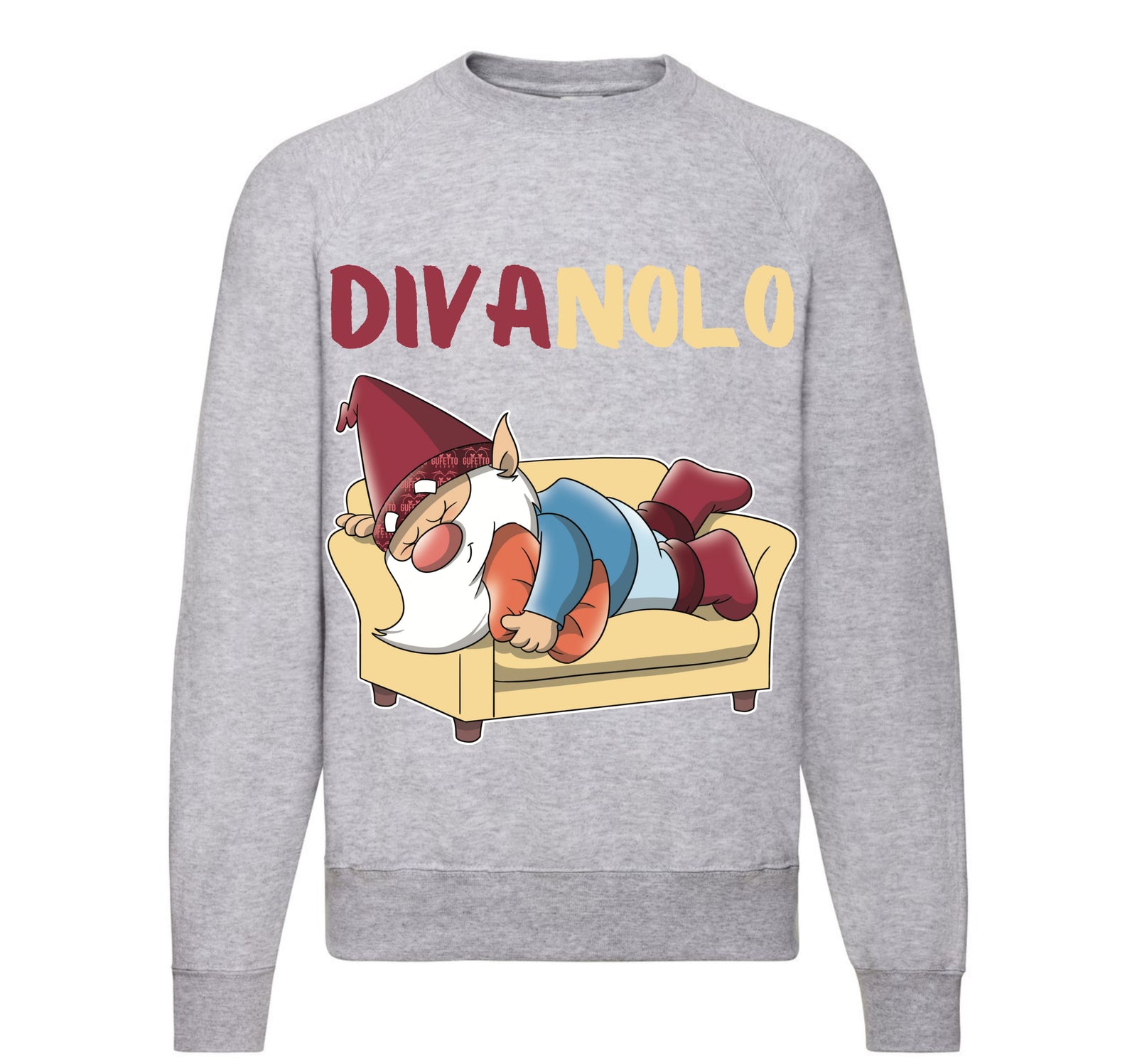 Felpa Classic Uomo Donna DIVANOLO TWO ( D65120976 ) - Gufetto Brand 