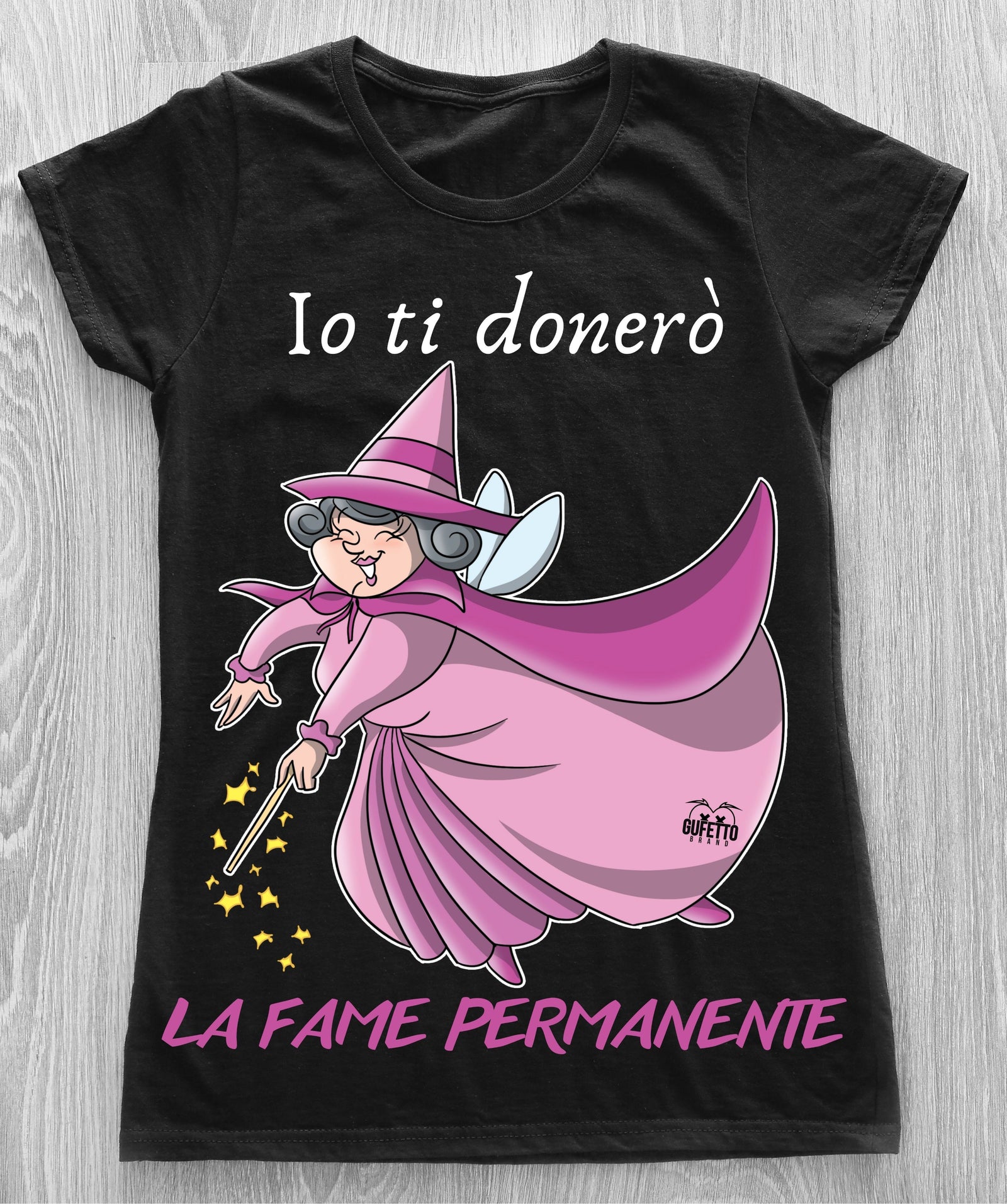 T-shirt Donna Le Fatine Ignoranti Fame Permanente ( F5298420 ) - Gufetto Brand 
