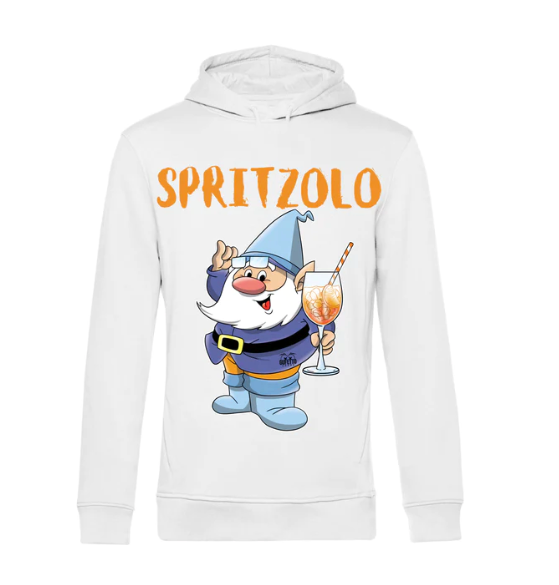 Felpa cappuccio Bianca Donna Spritzolo Outlet - Gufetto Brand 