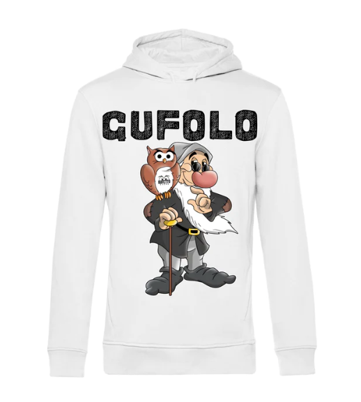 Felpa cappuccio Bianca Uomo Gufolo Outlet - Gufetto Brand 