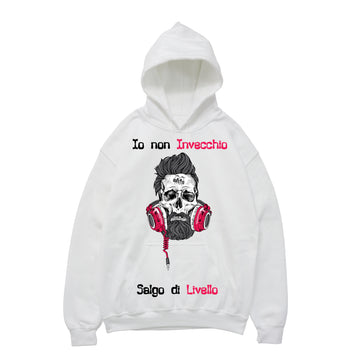 Felpa uomo Non Invecchio Skull Music ( Q987 )