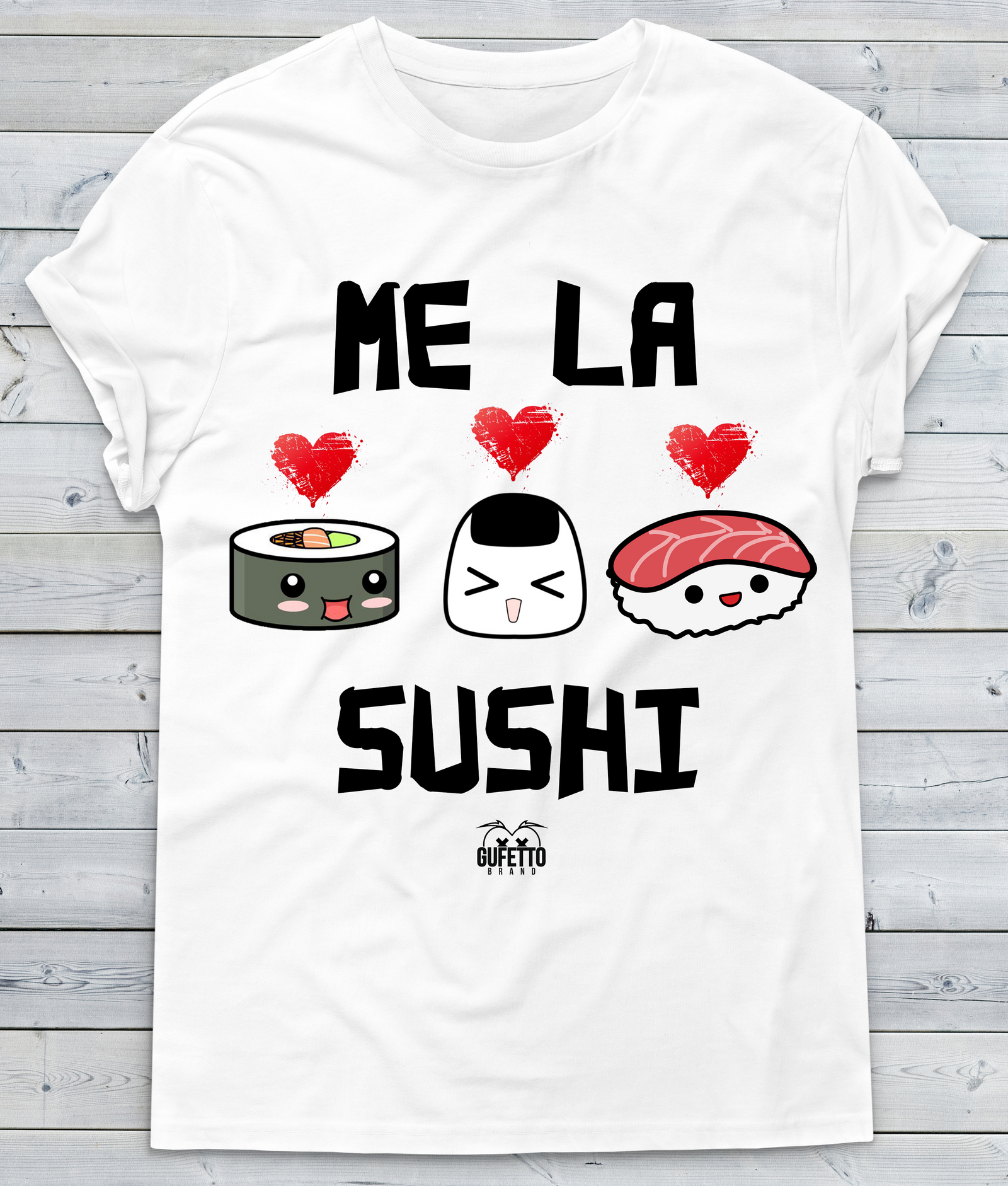 T-shirt Donna Me la SUSHI - Gufetto Brand 