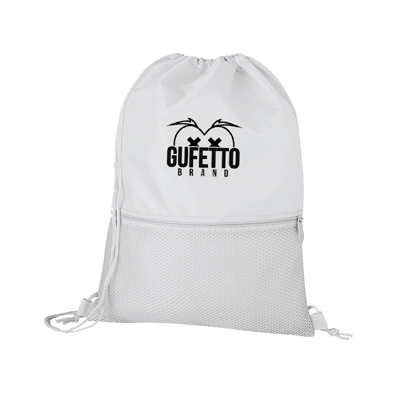 Sacca Gs Brand Bianca Logo Nero - Gufetto Brand 