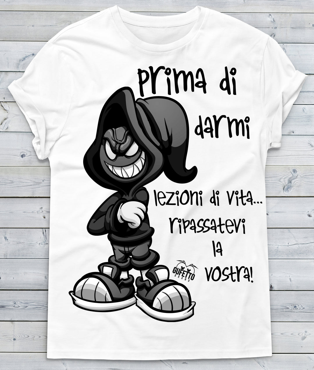 T-shirt Uomo  LEZIONI DARK ( V044 ) - Gufetto Brand 