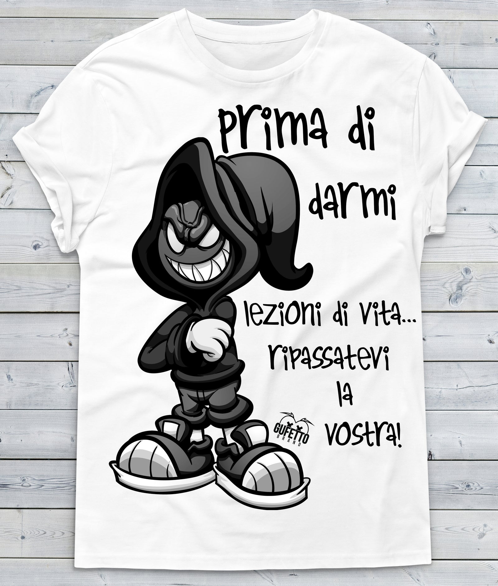 T-shirt Uomo  LEZIONI DARK ( V044 ) - Gufetto Brand 