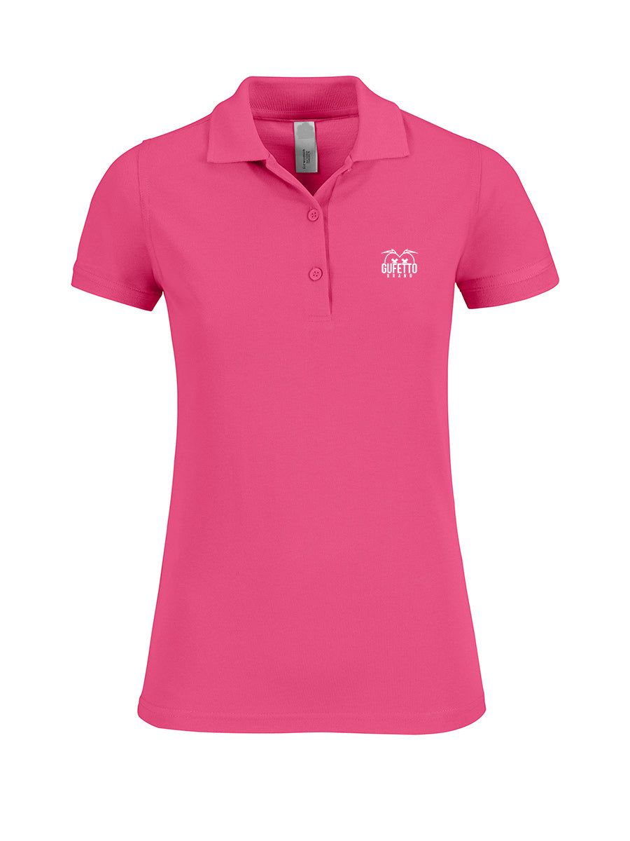 Polo Donna Pink ( logo ricamato ) - Gufetto Brand 