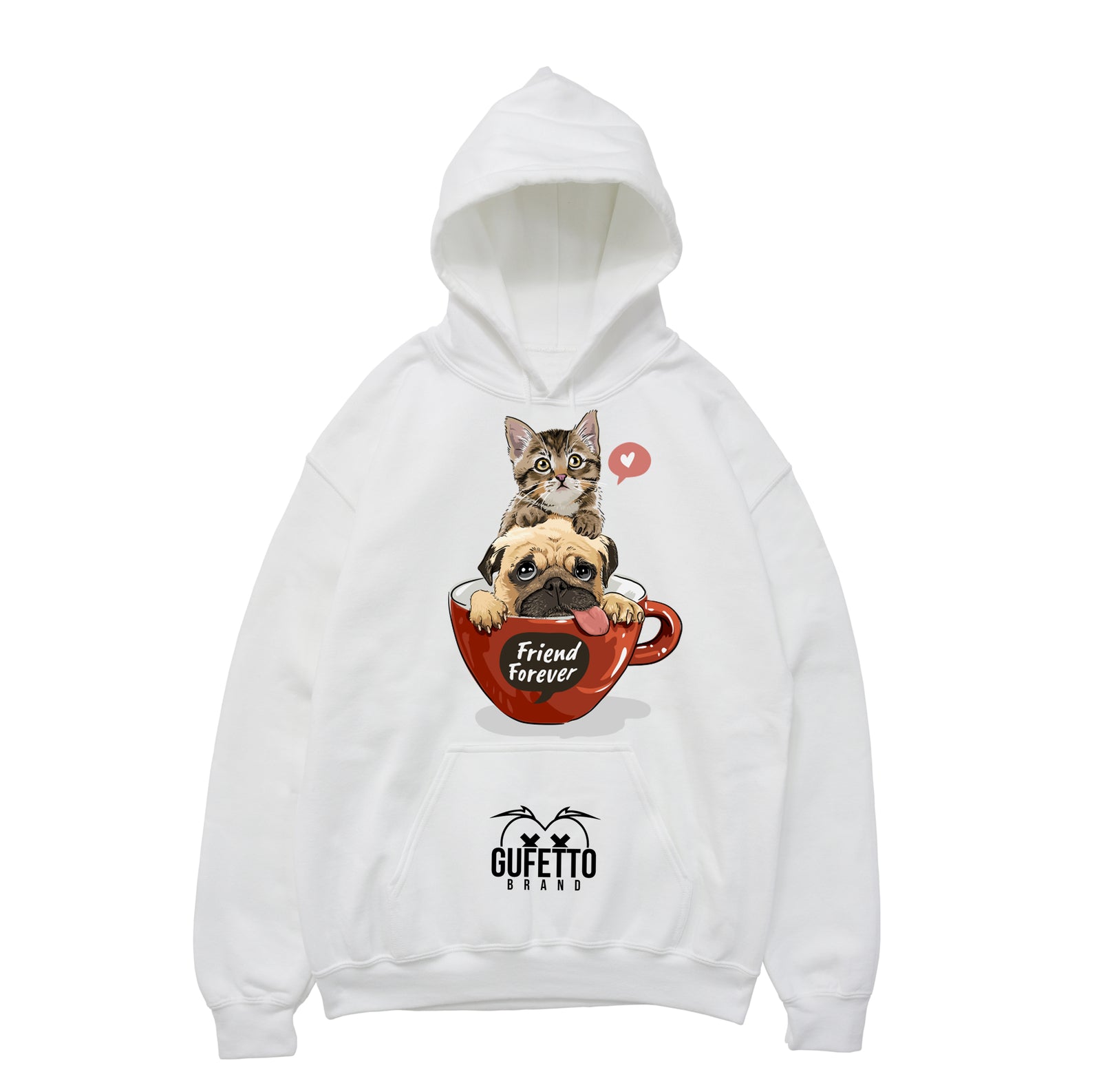 Felpa uomo  Friend ( C091 ) - Gufetto Brand 