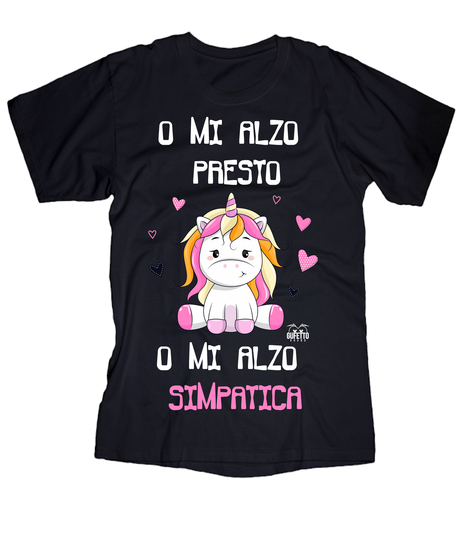 T-shirt Donna Mi Alzo Unicorn - Gufetto Brand 