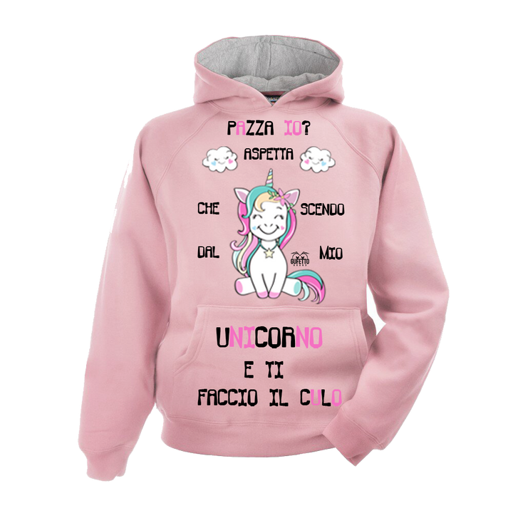 Felpa donna Unicorn Pazza io - Gufetto Brand 