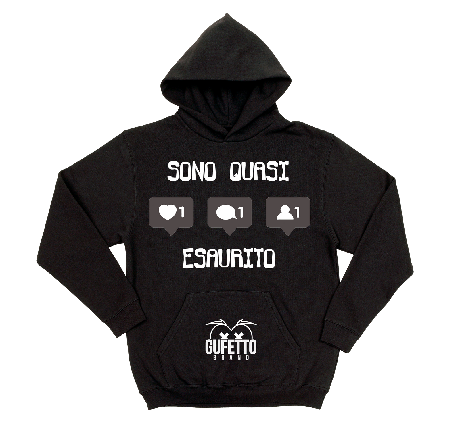 Felpa uomo Esaurito - Gufetto Brand 
