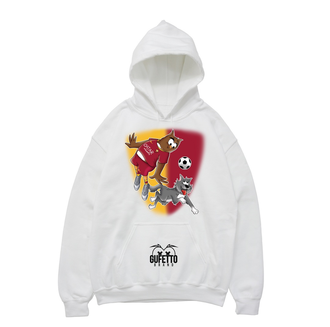 Felpa donna Soccer Gufetto GialloRosso - Gufetto Brand 
