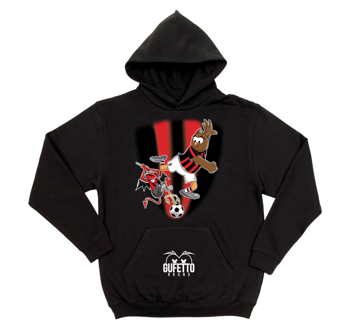 Felpa uomo Soccer Gufetto RossoNero - Gufetto Brand 