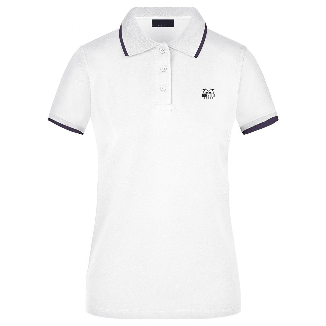 Polo Donna  Occhi White ( logo ricamato ) - Gufetto Brand 