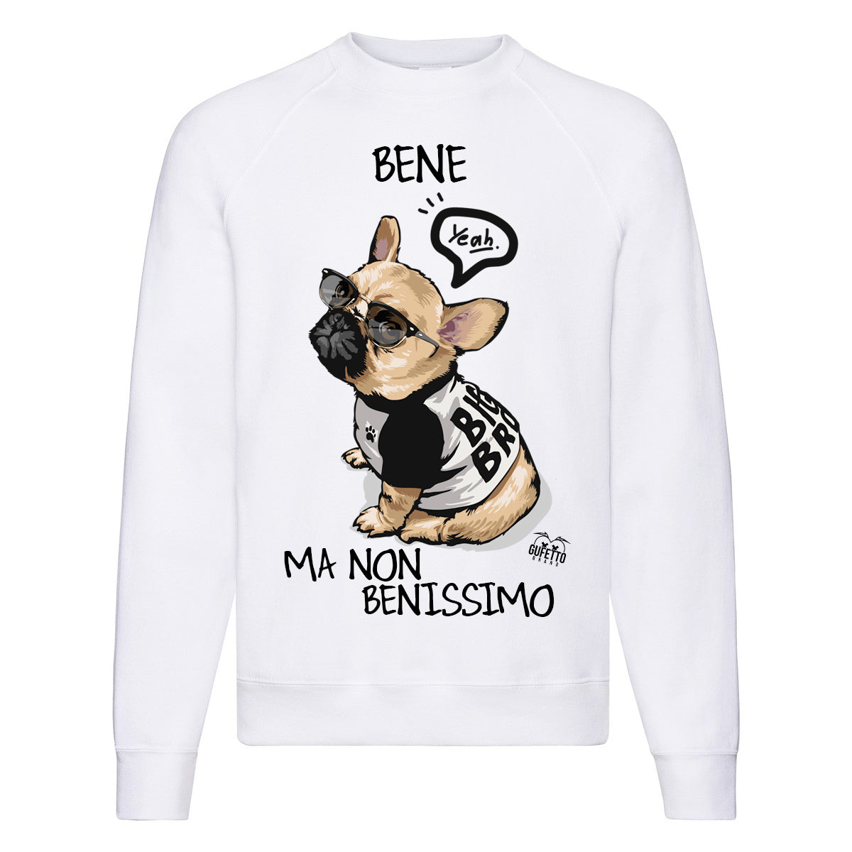 Felpa Classic  Uomo Donna  BENE ( B268 ) - Gufetto Brand 