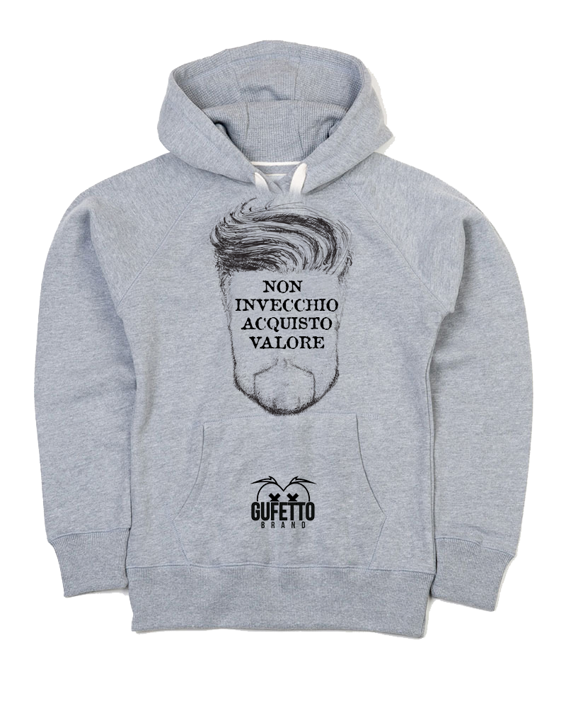 Felpa uomo Non Invecchio Barba - Gufetto Brand 