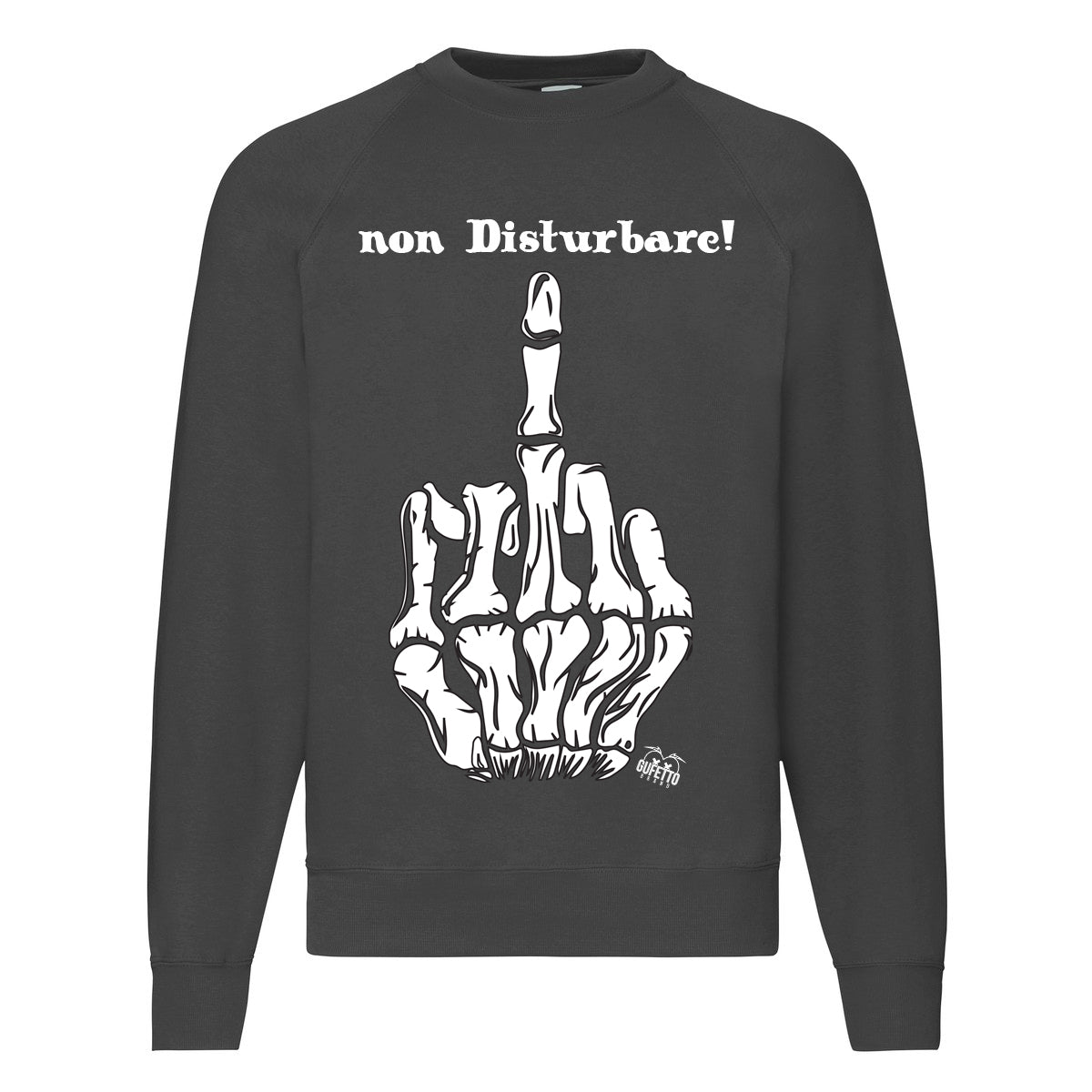 Felpa Classic  Uomo Donna  Non Disturbare ( Q957 ) - Gufetto Brand 