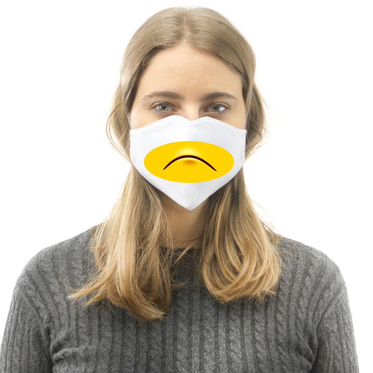 Mascherina in cotone Uomo Donna Emoji 2 ( K4827 ) - Gufetto Brand 