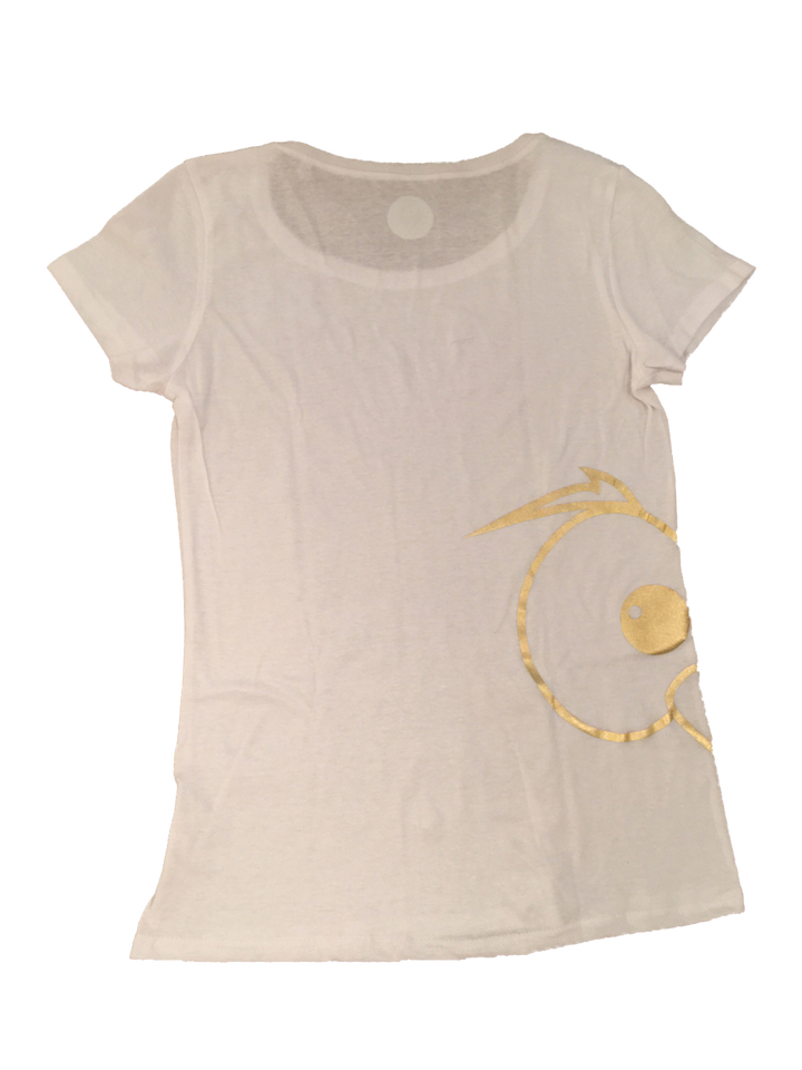 T-shirt Luxury One Donna Occhi oro - Gufetto Brand 