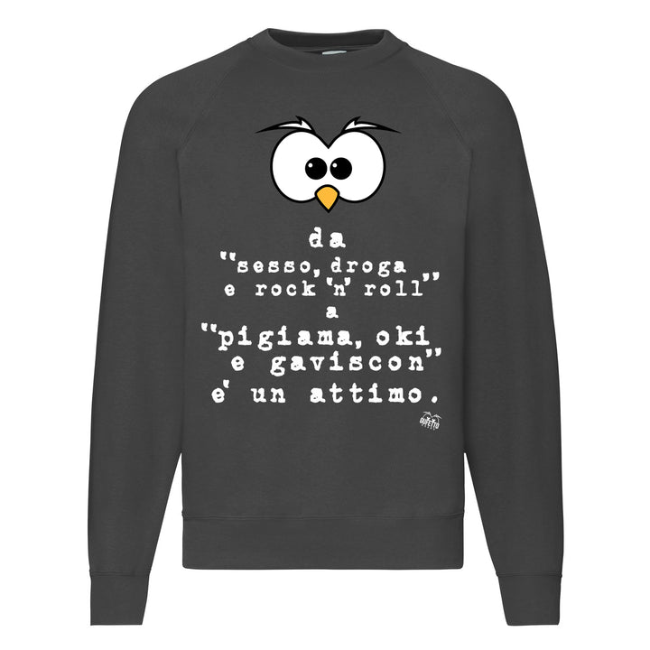 Felpa Classic  Uomo Donna Rock ( A284 ) - Gufetto Brand 